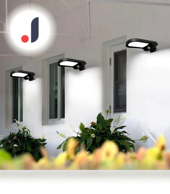 Solar Powered Sensor LED Wall Light — Garden Illumination, Yosoo