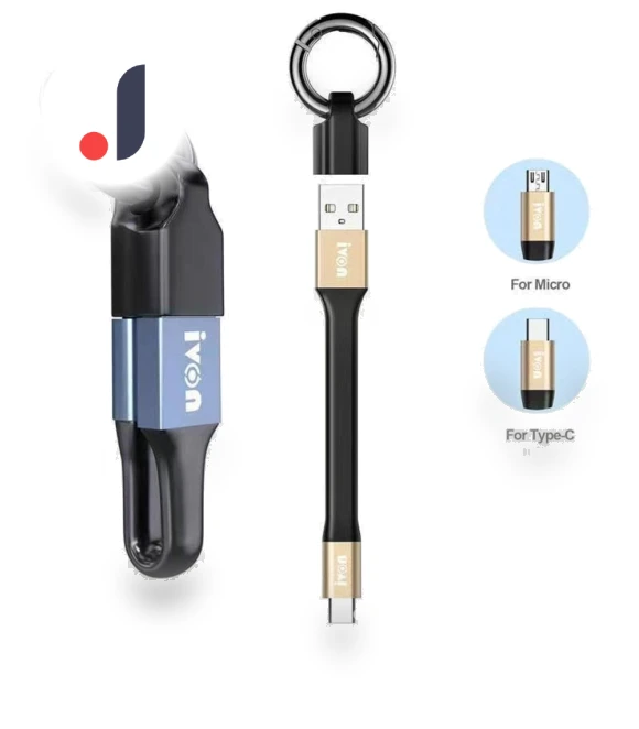 Ultra Short Micro Type-C To USB A Fast Charging Cable — USB, JChongsheng