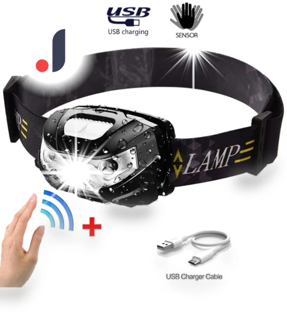 Waterproof LED Headlamp with Intelligent Sensor — Flashlights, habia