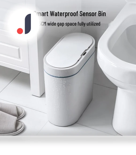 Waterproof Smart Trash Can with Lid — Kitchen Cans, Deals Supermarket