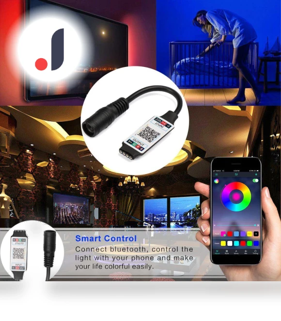 Wireless Bluetooth RGB Controller Adapter for LED Light Strip — LED Strips, Huao454