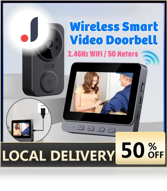 Wireless Doorbell with Camera and Intercom — Smart Home Security, The Romantics