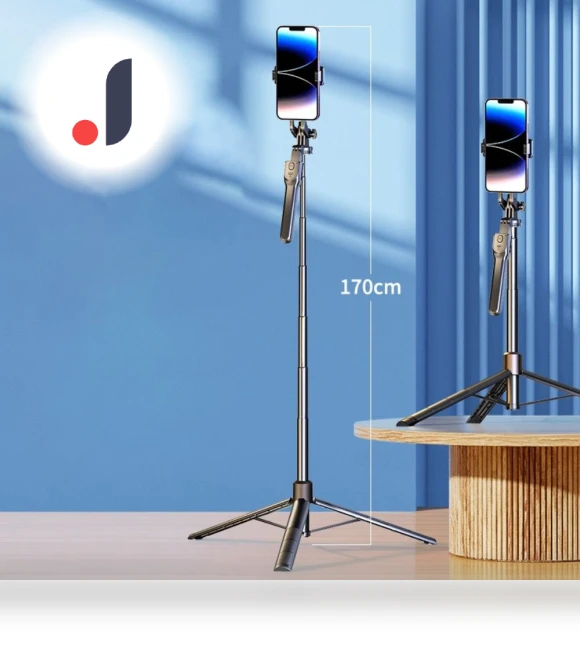 360° Rotating Selfie Stick with Fill Light and Tripod — Selfie Sticks, yunran