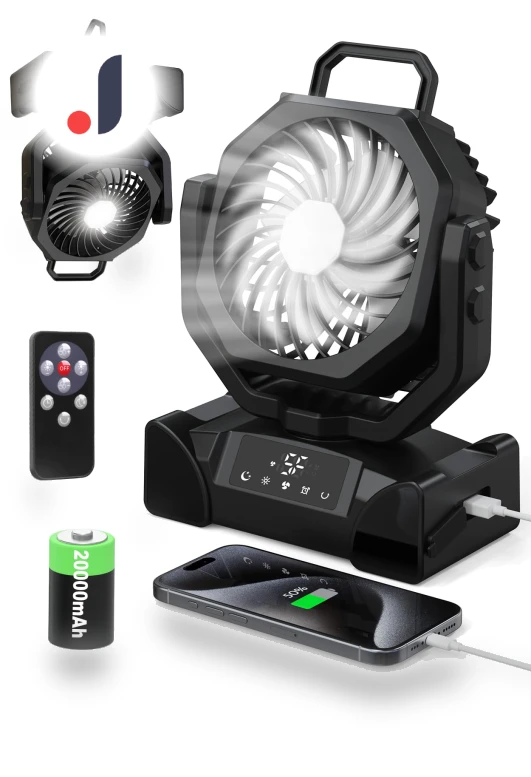 Automatic Camping Fan with Remote Control — Ceiling Fans, SAMURAI STYLE