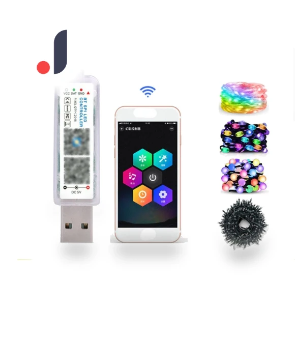 Bluetooth APP-Controlled 5V RGB Light Controller — Selfie Lights, tangli
