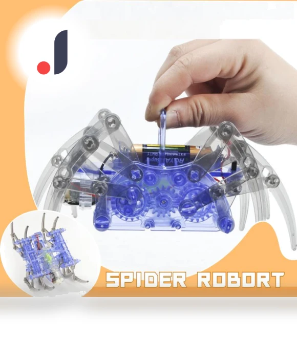 Electric Spider Robot Toy DIY Educational STEM Robotics Assembly Kit — Construction Kits, Yiran bag
