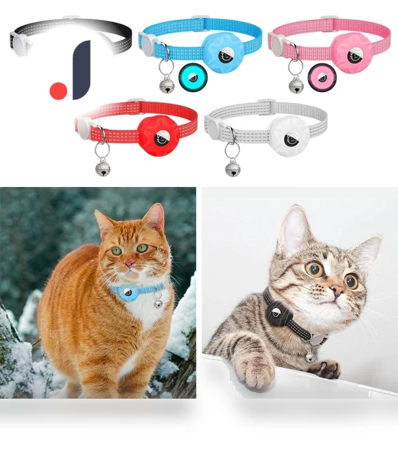 Reflective Adjustable Anti-lost Collar for Apple Airtags — Trackers, Taounnga