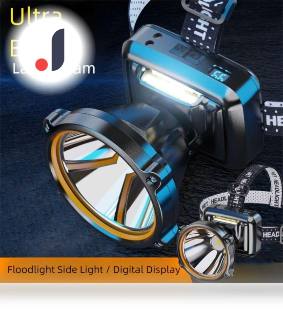 Waterproof LED Headlight with Digital Display — Driving & Fog Lights, xinyan