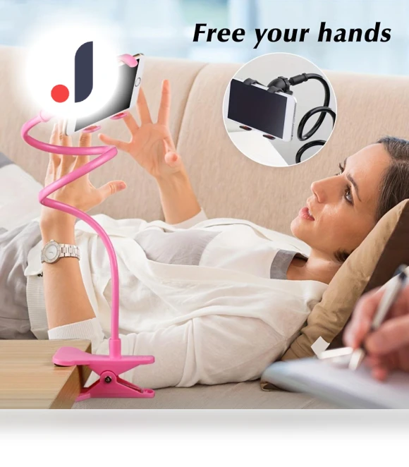 Adjustable Gooseneck Phone Holder with Claw Clamp — Vehicle Phone Holders, Musk