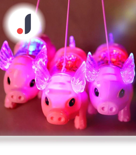 Musical Walking Pig Toy Figure — Wind-up Toys, Liingyimn