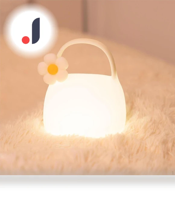Silicone Touch Night Light Purse with Flower — Night Lights, Colorful summer