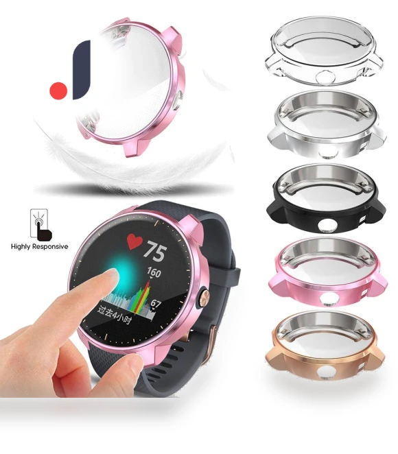Slim TPU Watch Case Protective Cover with Screen Film — Smartwatch Protectors, Tengbaba