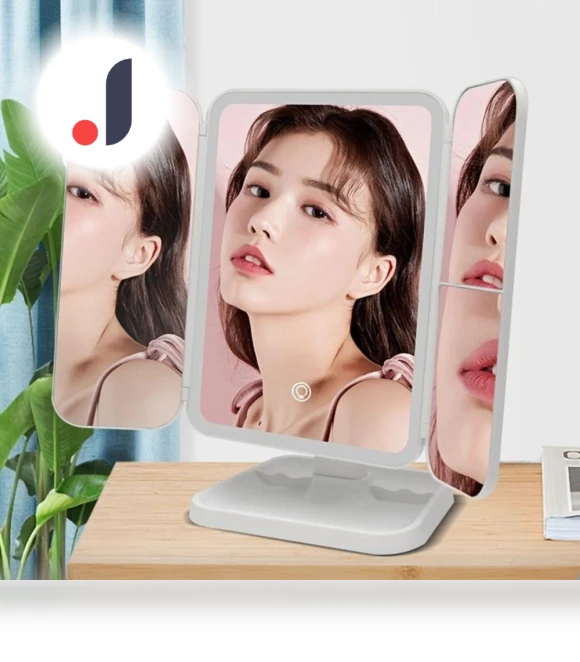 Smart Mirror with Adjustable 180° Rotation — Compact & Travel, Weiyuan