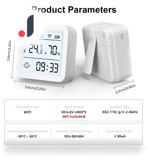 Smart WIFI Temperature and Humidity Sensor — Home Climate Control, Leisure outdoor