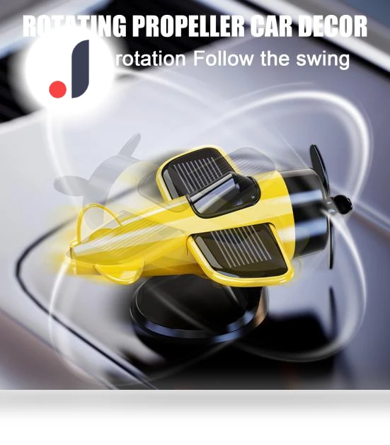 Solar-Powered Airplane Car Ornament — Car Antenna Decorations, CAR SHOW