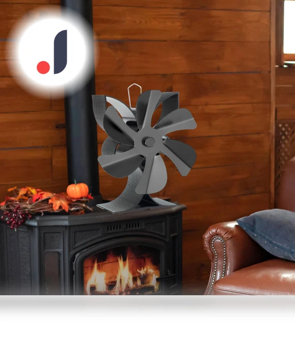 Wood Burning Fireplace Stove with Fan — Fireplace Fans, Kitchen Accs