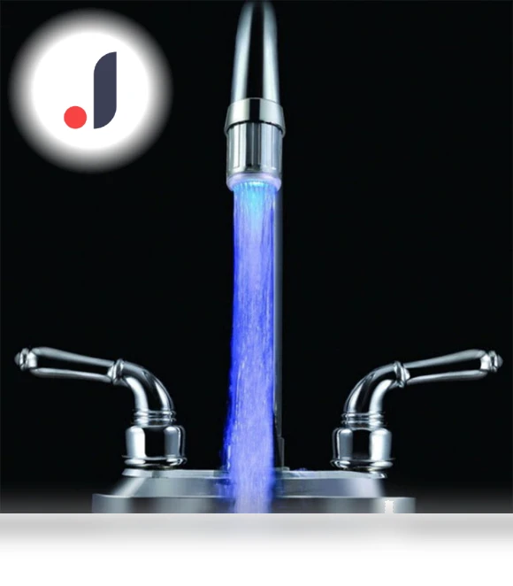Color Changing Faucet with LED Light and Temperature Control — Smart-Touch Kitchen Faucets, Teenyee