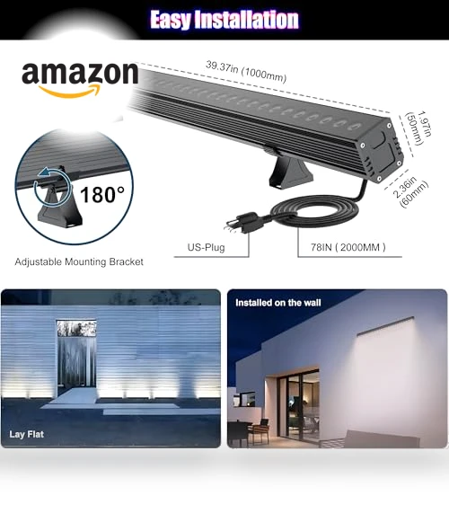 Dimmable Smart Wall Washer Light — Light Bars, Yasotek