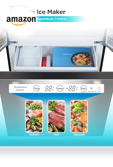 French Door Refrigerator with Built-in Ice Maker — Cooling Solutions, BLACK+DECKER