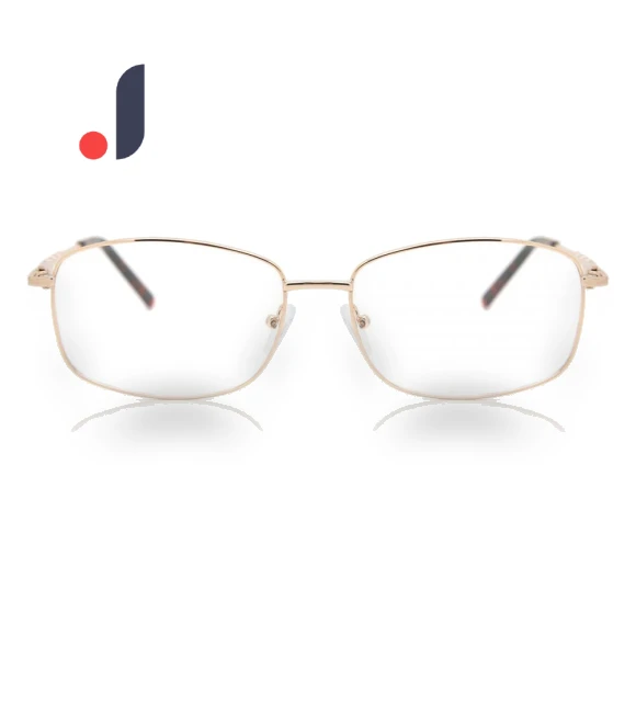 Full Rim Square Gold Fashion Unisex Eyeglasses — Smart Glasses, SmartBuy Collection
