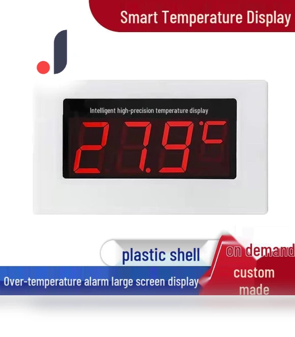 Large LED Digital Thermometer with Smart Temperature and Humidity Alert — Home Climate Control, Discount Domain