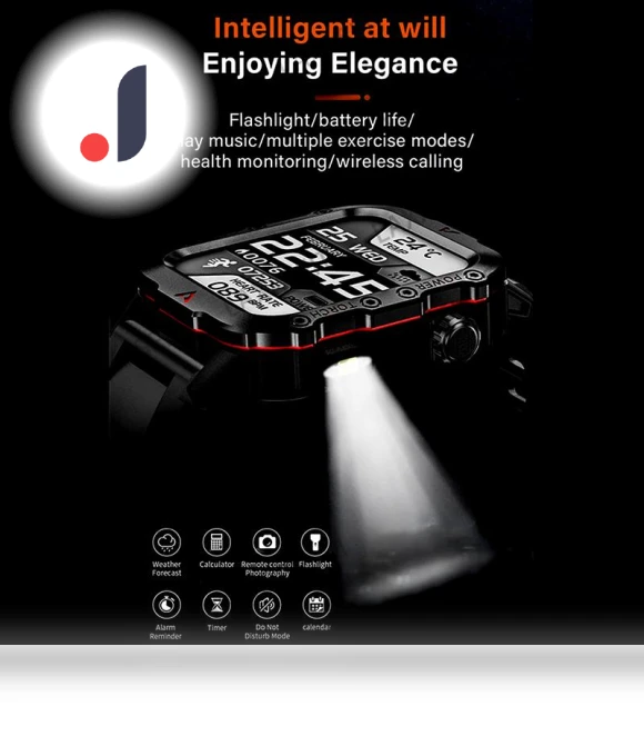 Men's Outdoor Sports Smartwatch — Heart Rate Monitors, Mingusta
