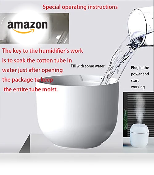 Mini Humidifier with 7 Color LED — Air Moisturizers, HOTFFISH