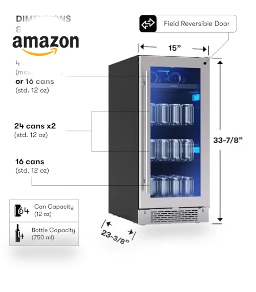 Slim Beverage Fridge — Drink Coolers, Zephyr