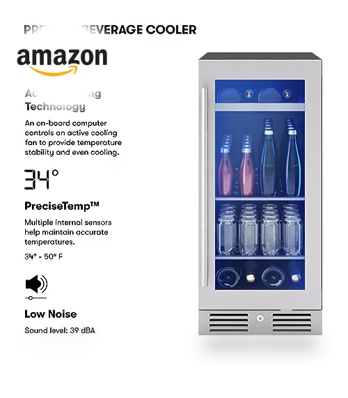 Slim Wine Fridge & Beverage Refrigerator — Wine Storage Solutions, Zephyr