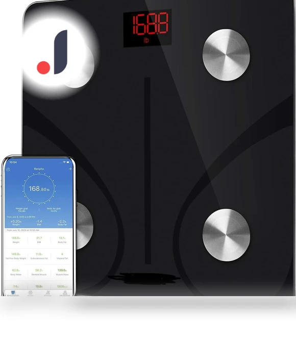 Smart Bluetooth Body Fat Scale — Body Composition Analysis, Discount Domain