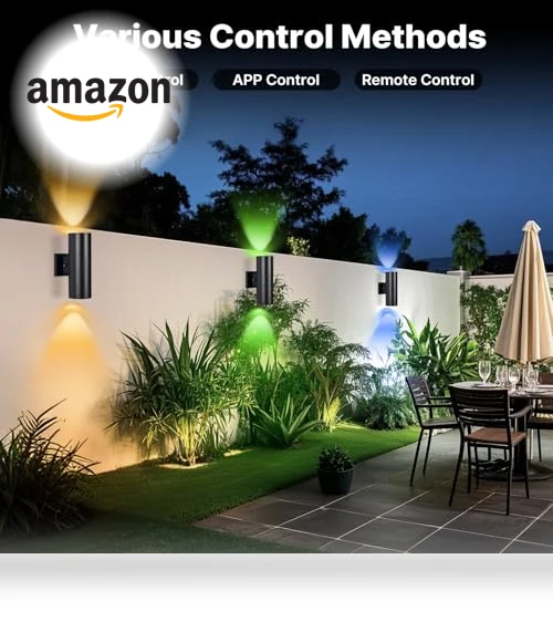 Smart Outdoor Wall Light — Garden Illumination, futxnziey