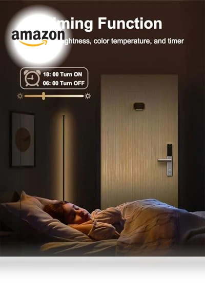 Smart RGB LED Corner Floor Lamp — Standing Lights, Keepsmile