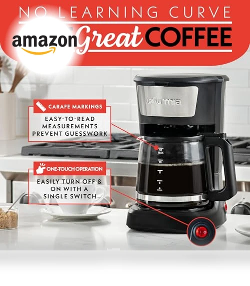 12-Cup One-Touch Drip Coffee Maker — Brewing Excellence, Gourmia