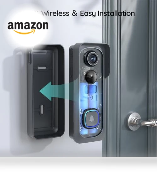 2K HD Wireless Doorbell Camera — Smart Home Security, BOIFUN