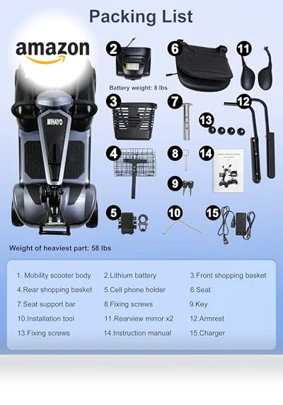 4 Wheel Mobility Scooter — Electric Self-Balancing Scooters, MIHAYO