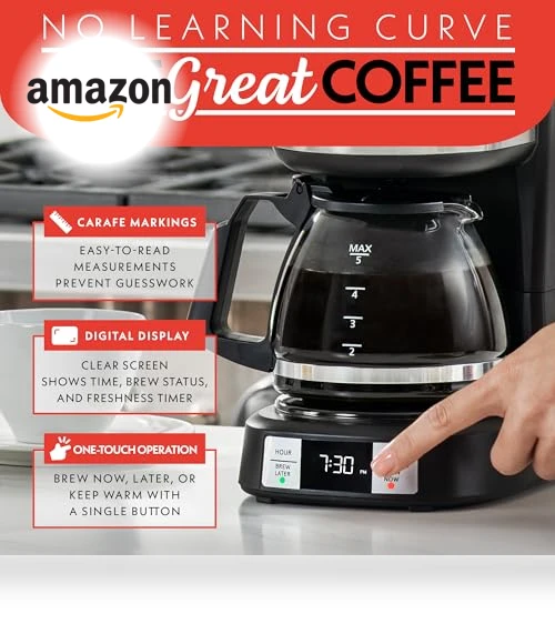 5-Cup Programmable Drip Coffee Maker — Coffee Makers, Gourmia