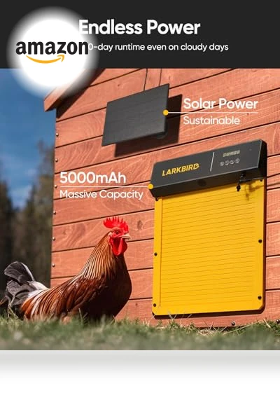 Automatic Chicken Coop Door — Poultry Hydration Solutions, LARKBIRD