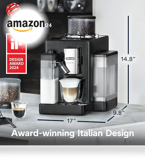 Automatic Espresso Machine with Grinder & Milk Frother — Coffee & Espresso Combos, De'Longhi