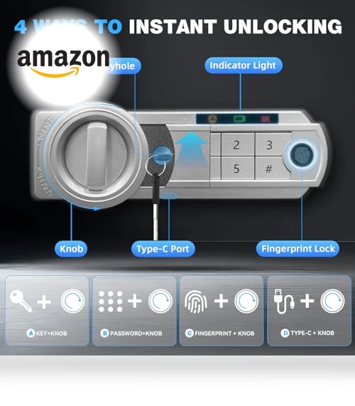 Biometric Fingerprint Safe — Cabinet Safes, VaultHex