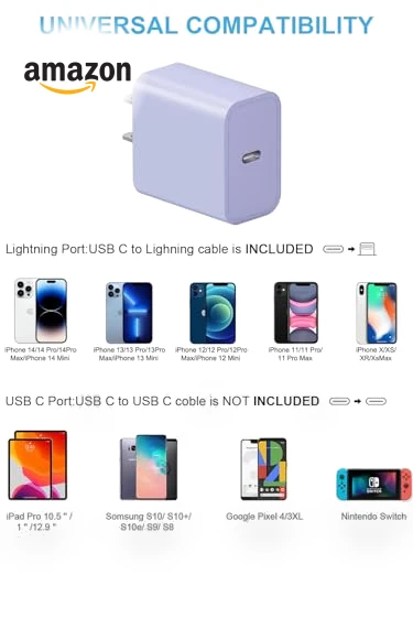 Fast Charger 20W PD USB C Wall Charger with 6FT Fast Charging Cable — Chargers, Shenzhen Dipinle Technology Co., Ltd