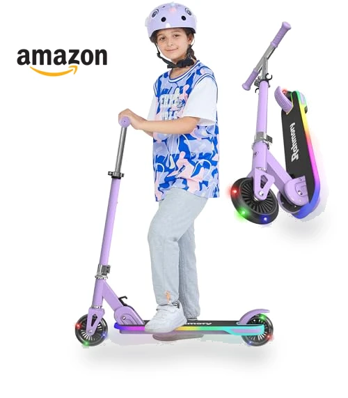 Foldable Kick Scooter with Light Up Wheels — Helmets, Rahmory