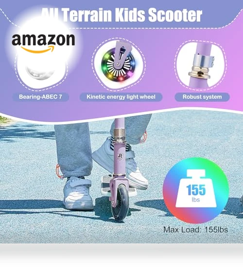 Foldable Kick Scooter with Light Up Wheels — Helmets, Rahmory