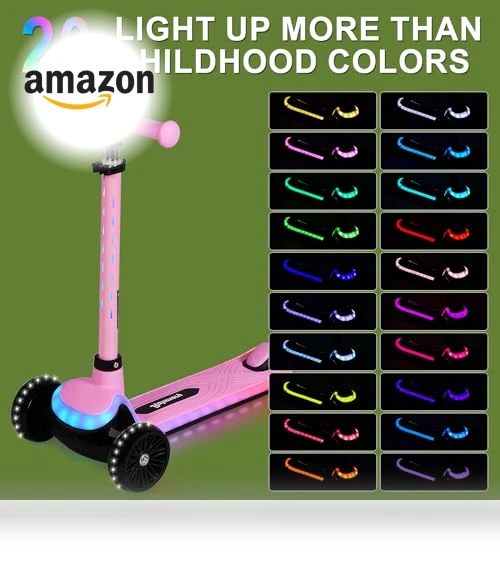 Light-Up Kids Scooter — Balance Bikes, Rahmory