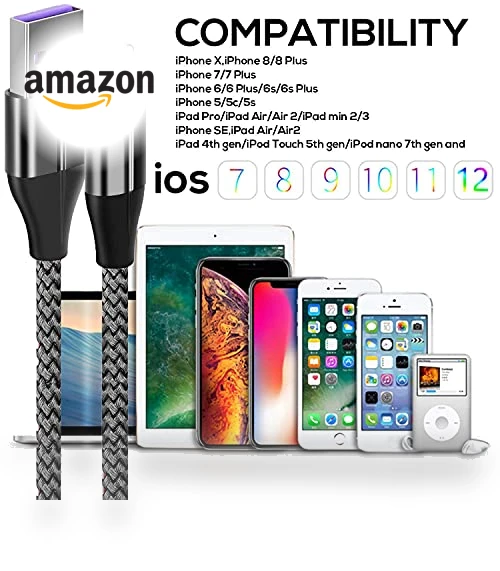 Lightning Cable (3 Pack 10 Foot) — Cables, FEEL2NICE