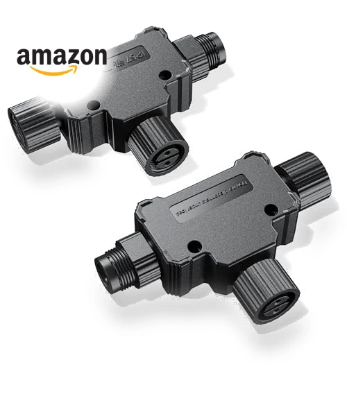 Outdoor Smart Lighting T Connector — Outdoor Security & Flood Lighting, DriveXpwr