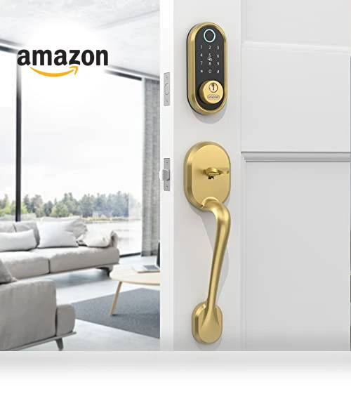 Smart Deadbolt Keypad Front Door Lock with Handle — Smart Home Security, SMONET