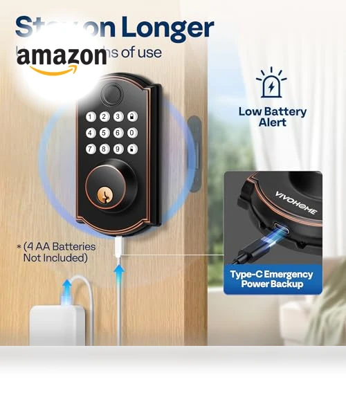 Smart Lock for Front Door — Smart Home Security, VIVOHOME