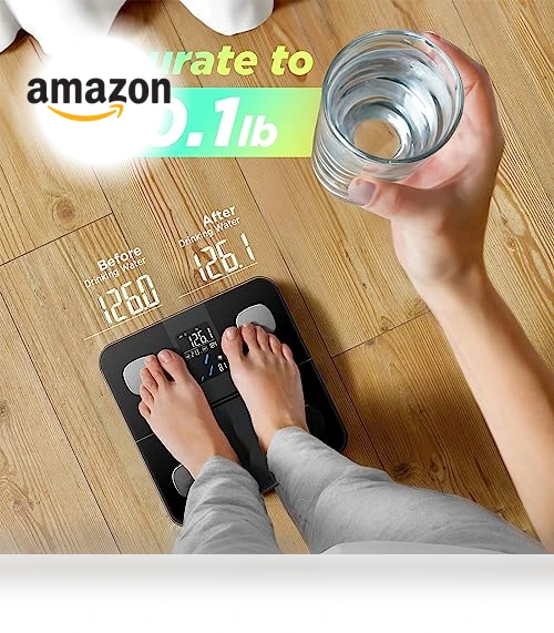 Smart Scale for Body Weight and Fat Percentage — Body Composition Analysis, runstar