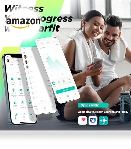 Smart Scale for Body Weight and Fat Percentage — Body Composition Analysis, runstar