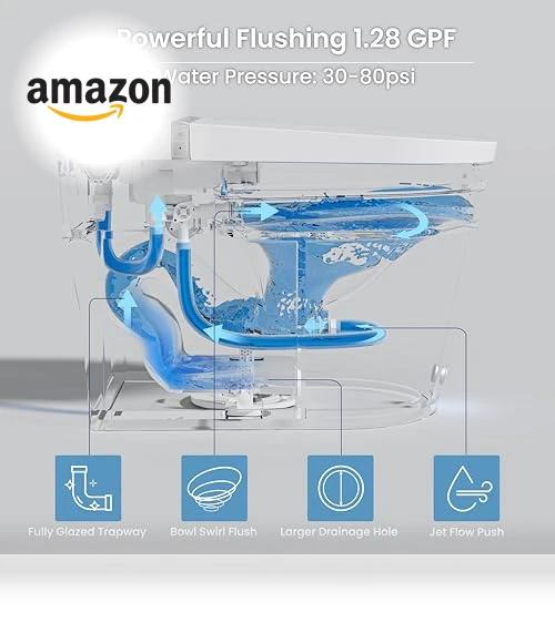 Smart Toilet with Bidet — Lid & Tank Covers, CASTA DIVA